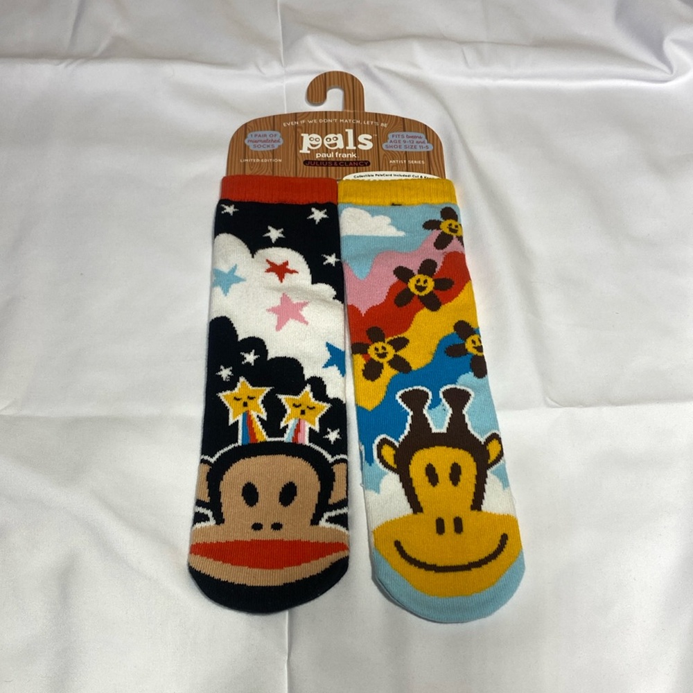 PALS-Paul Frank Socks, Tween shoe size 11-5,